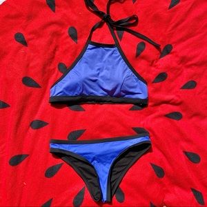 halter top blue black Beach Babe Australia bikini